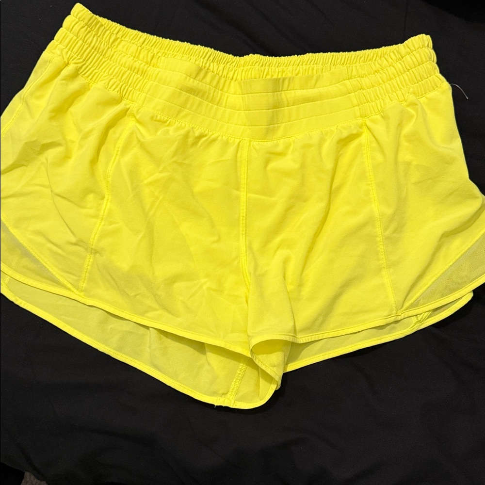 Lululemon neon Yellow Athletic Shorts